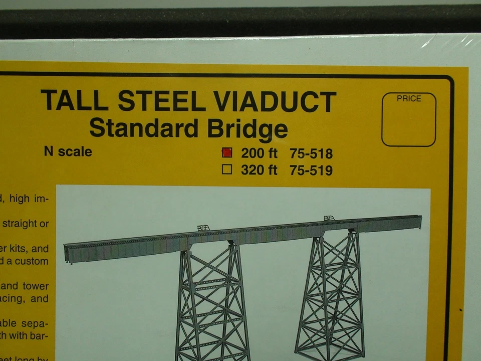 Micro- Engineering #75-518 N SCALE TALL STEEL VIADUCT STANDARD BRIDGE 200' FEET - Image 4 of 4