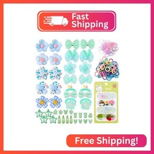400 Pcs Baby Girls Hair Accessories Set,Baby Girls Hair Ties,Flower Bows Rubber