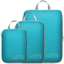 Compression Packing Cubes for Travel Women - 3 Pack Luggage Packing Organizer...
