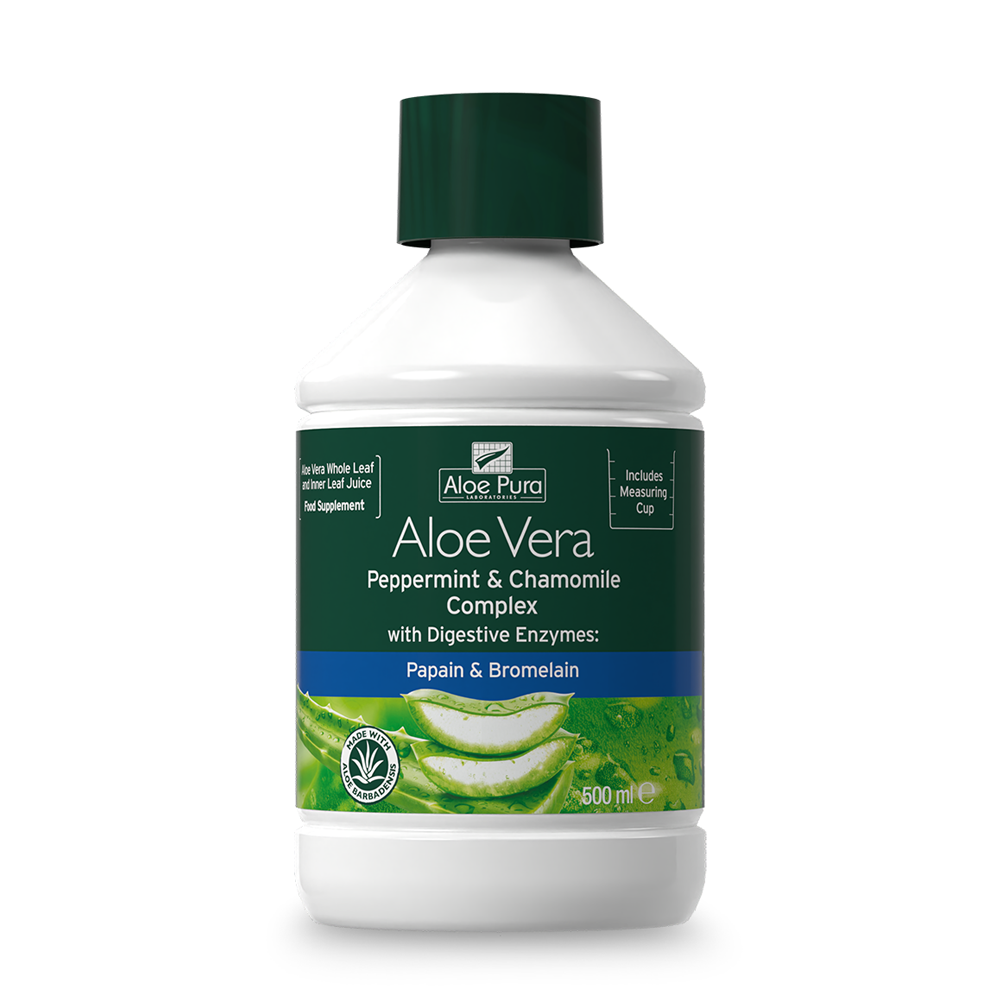 Aloe Pura Aloe Peppermint & Chamomile Juice 500ml Charcoal Filtered