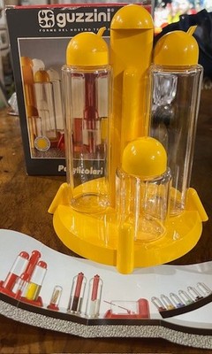 Vintage Guzzini Particolari Cruet Set - Design Ambrogio Rossari 1980s - NIB