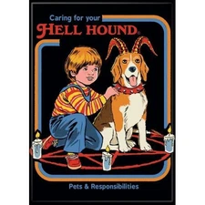 STEVEN RHODES HELL HOUND MAGNET 2.5” X 3.5” NEW