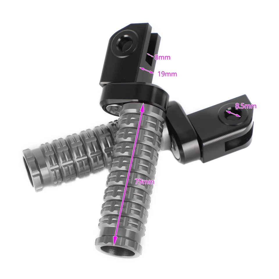 Reposapiés delanteros clavija para Aprilia RS660 Tuono 660 RSV4 de fábrica 2021-2022 gris Foto 3 de 4