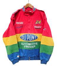 Vintage Retro Chase Authentics Dupont Automotive Nascar Jacket Large