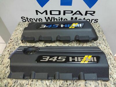 Challenger Charger Durango Engine Covers Valve 5.7L 345 HEMI 2 Pcs Black Yellow