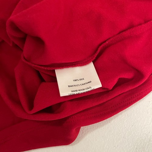 Elieen Fisher Tanktop Damen Petite PP Rot 100% Seide Rundhals Basic - Bild 11 von 12