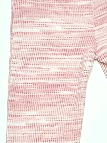 Oshkosh Bigosh Flare Leggings Girls 6 Pink White Space Dye Rib Knit Pants - Picture 15 of 16