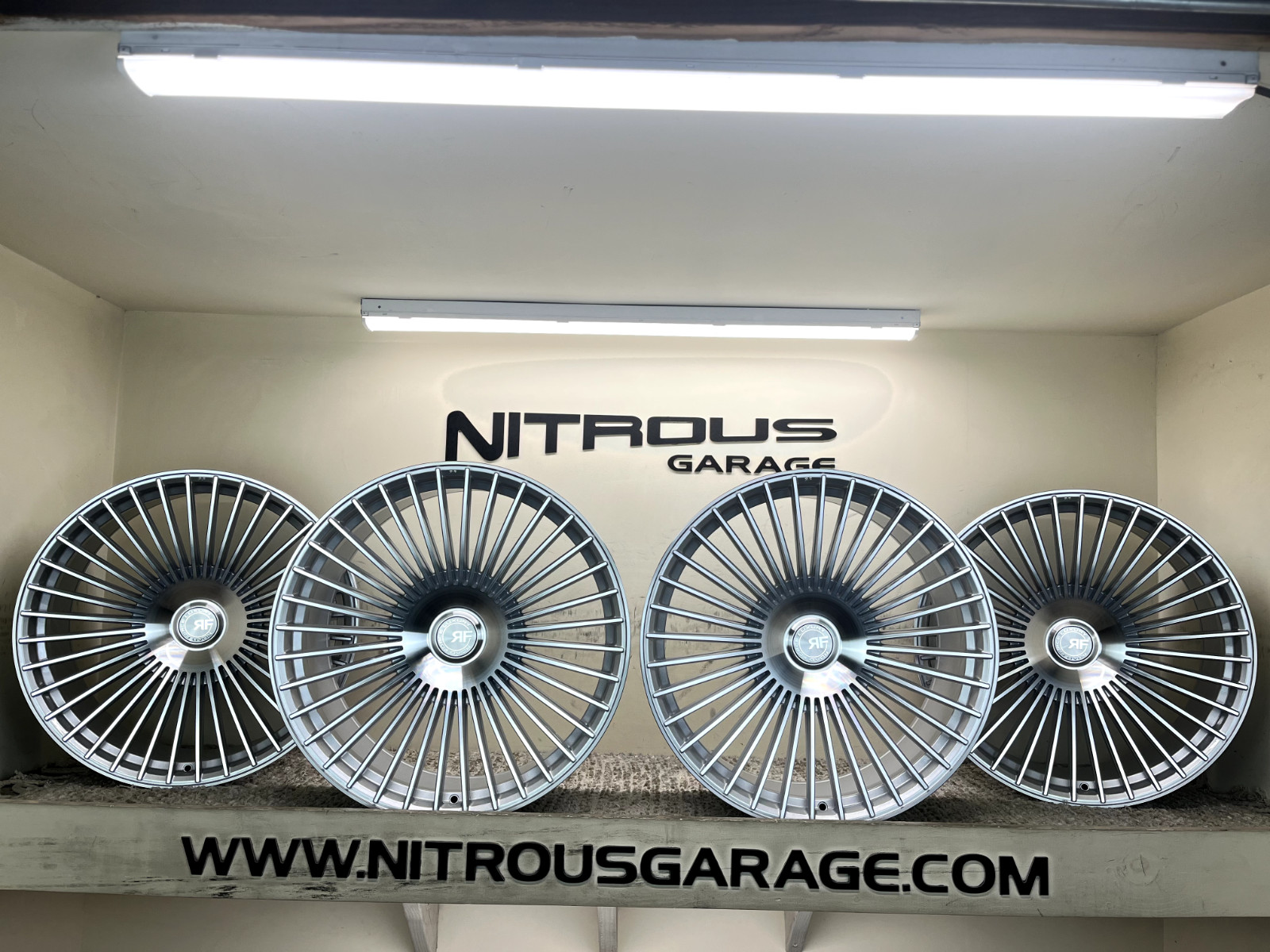 22 SILVER STAGGERED CONCAVE RF35 MESH WHEELS FOR ROLLS ROYCE GHOST WRAITH DAWN