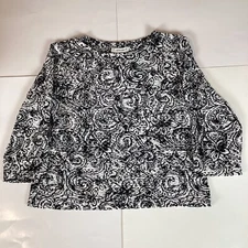 Norma Maki Womens Blouse Shirt Top Size M Medium Long Sleeve Comfort Casual