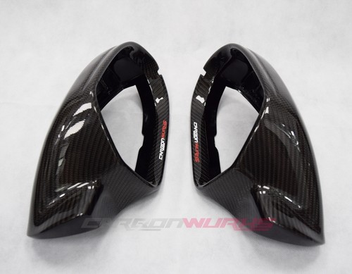 Audi A6 Carbon Fibre Fiber Replacement Mirrors A6 S6 RS6 C7 Without lane Assist - Picture 12 of 12