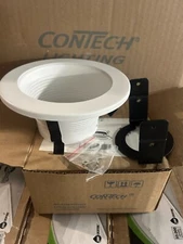 Contech Lighting CTR2001W-P 4" White Baffled Downlight for RL20 Series Housing 