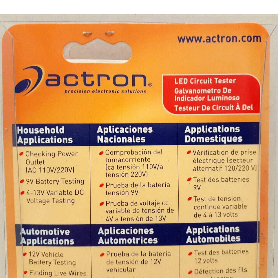 Probador de Circuitos LED ACTRON CP7847 Automotriz Hogar - Nuevo y Precintado Foto 3 de 3