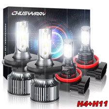 For Honda Civic 1999-2000 Combo 4x Led Headlight Fog Light Bulbs 6500k White For Honda Civic 1999-2000 Combo 4x Led Headlight Fog Light Bulbs 6500k White