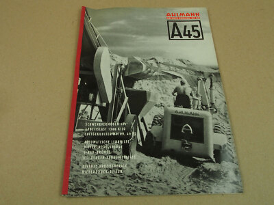Brochure Ahlmann Swing Loader A45 A60 4WD Buckets Diggers 1962