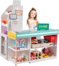 Brin Joy Kids Pretend Grocery Store Supermarket Playset For Ages 3 Years and Up