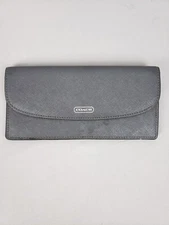 Coach Gray Envelope Wallet Sz Medium