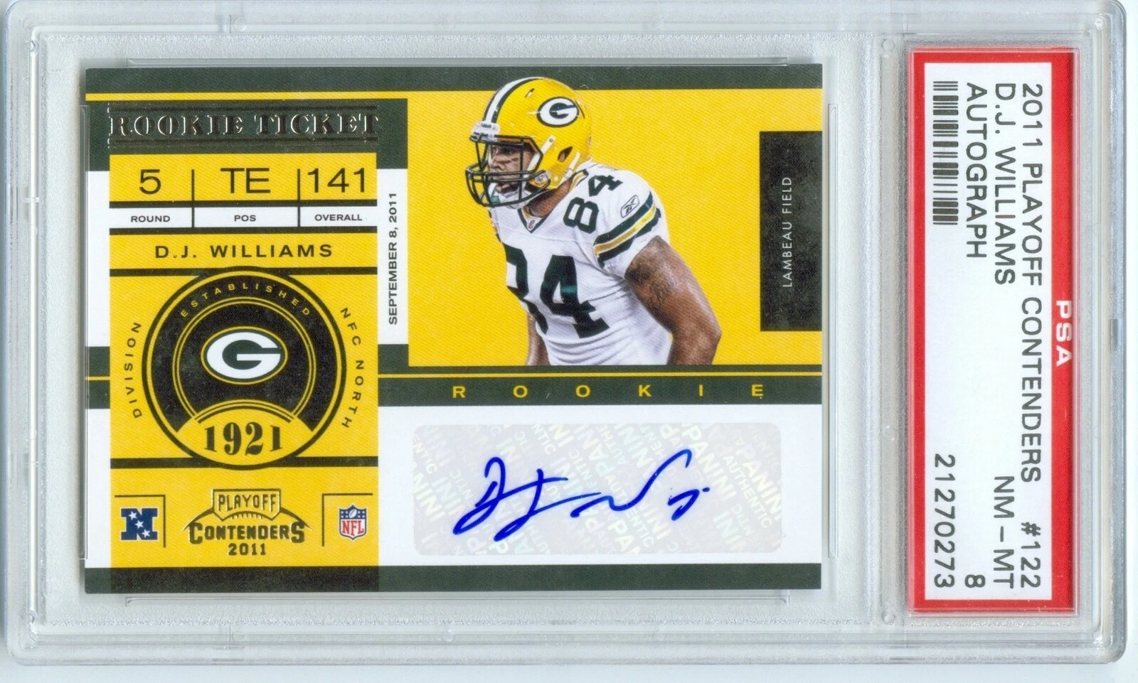 DJ Williams Playoff Contenders #122 Autograph