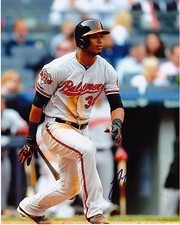JIMMY PAREDES  BALTIMORE ORIOLES   ACTION SIGNED 8x10