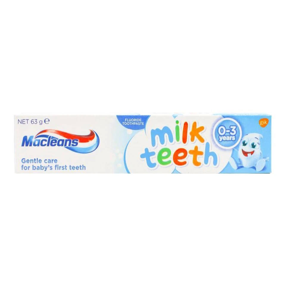 12x Macleans 63g Kids Toothpaste Tube Milk Teeth Oral Dental Care Children 0-3y - image 2 of 4