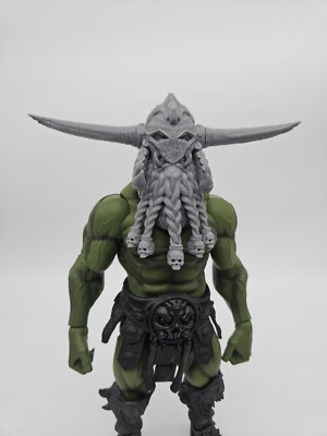 Custom 3d Printed Long Horn Orc Ogre Sized Headsculpt For Mythic Legions 1/12...