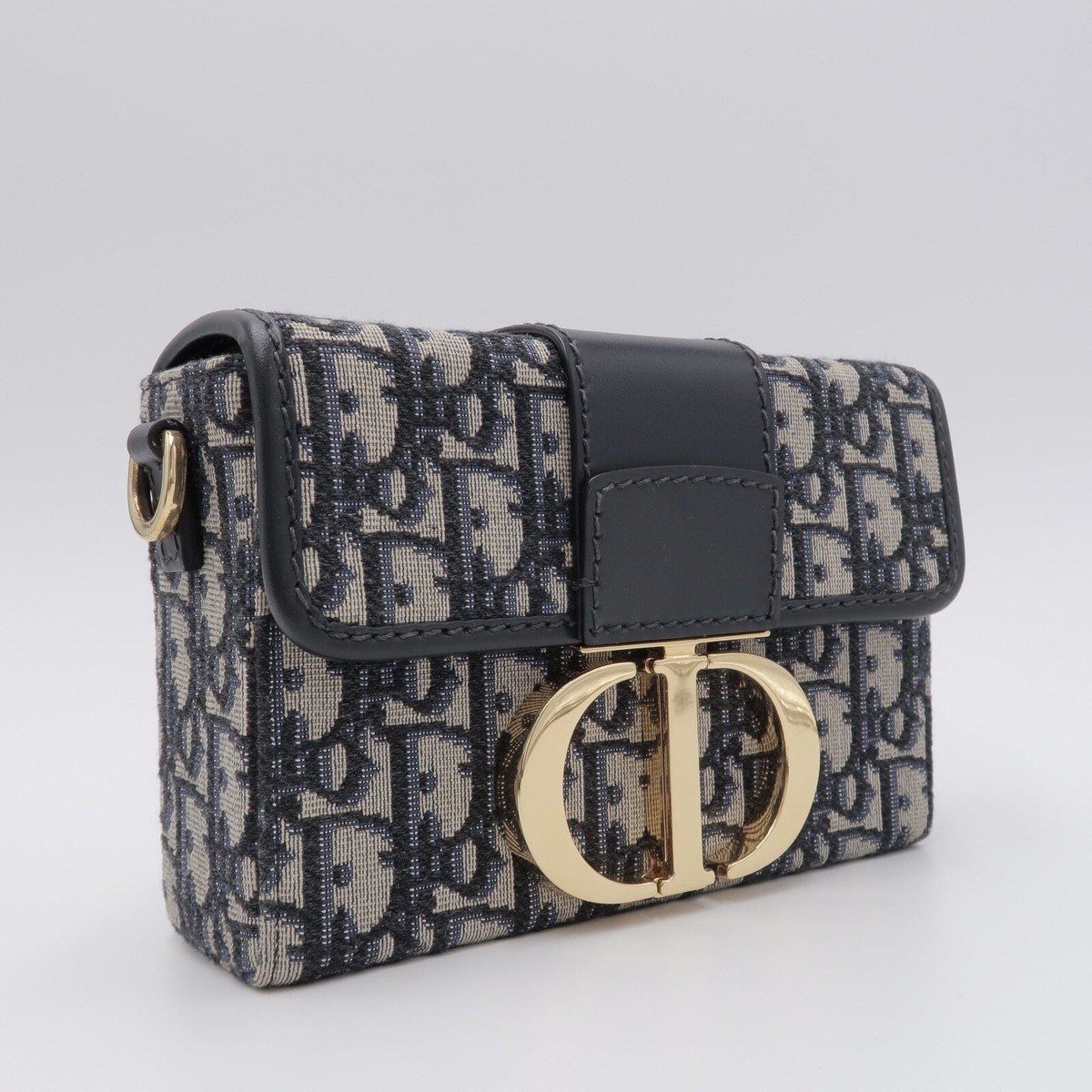CHRISTIAN DIOR Oblique 30 Montaigne Box Bag Blue | eBay
