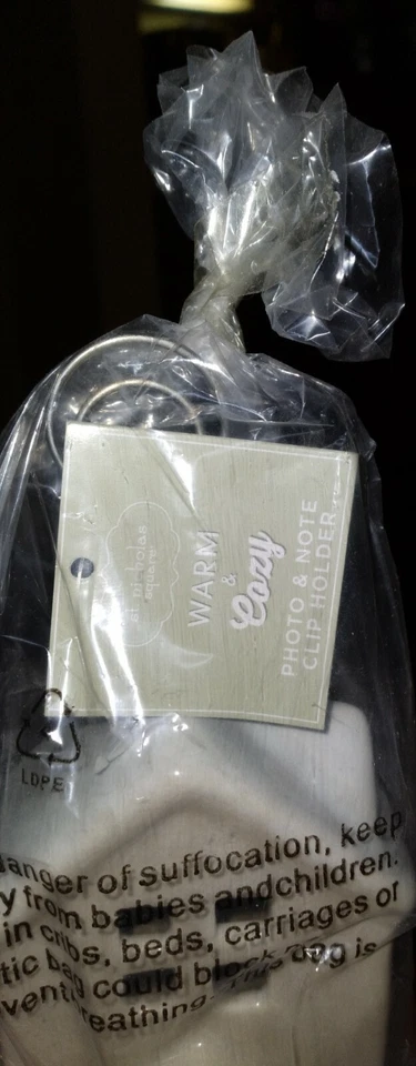 St. Nicholas Square Ceramic House Clip Holder sz 5 1/2"H x 2 3/4" W x 1 7/8 D - Image 2 of 4