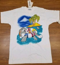 Bugs Bunny Looney Tunes T-Shirt White Jerry Leigh - NOS RARE VINTAGE 1990s
