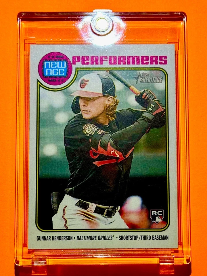 Gunnar Henderson MINT ROOKIE CARD TOPPS HERITAGE NEW AGE PERFORMERS ORIOLES RC! - Image 4 of 4