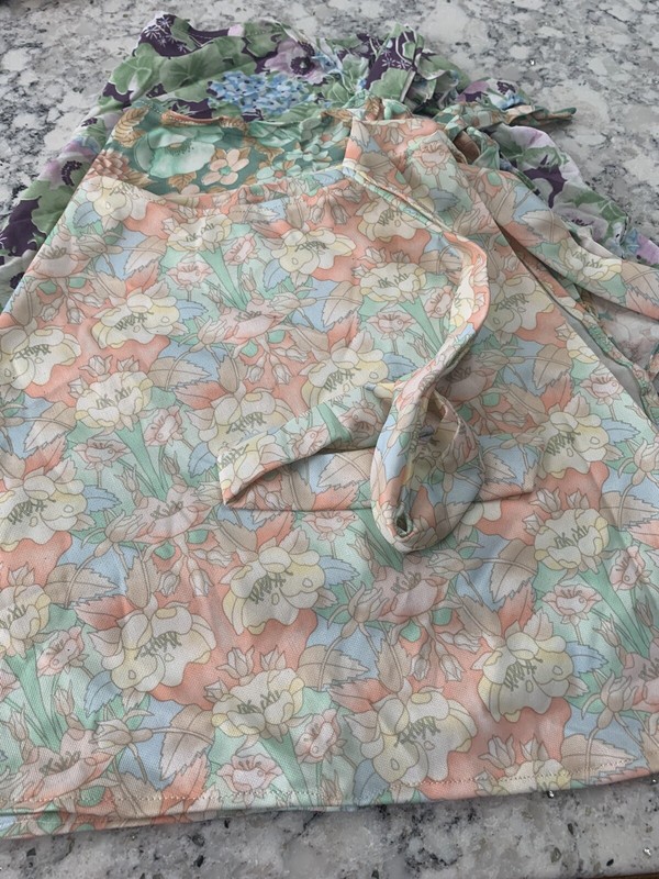 Vtg skating/dance XS adult Lg child 3 green wrap skirts