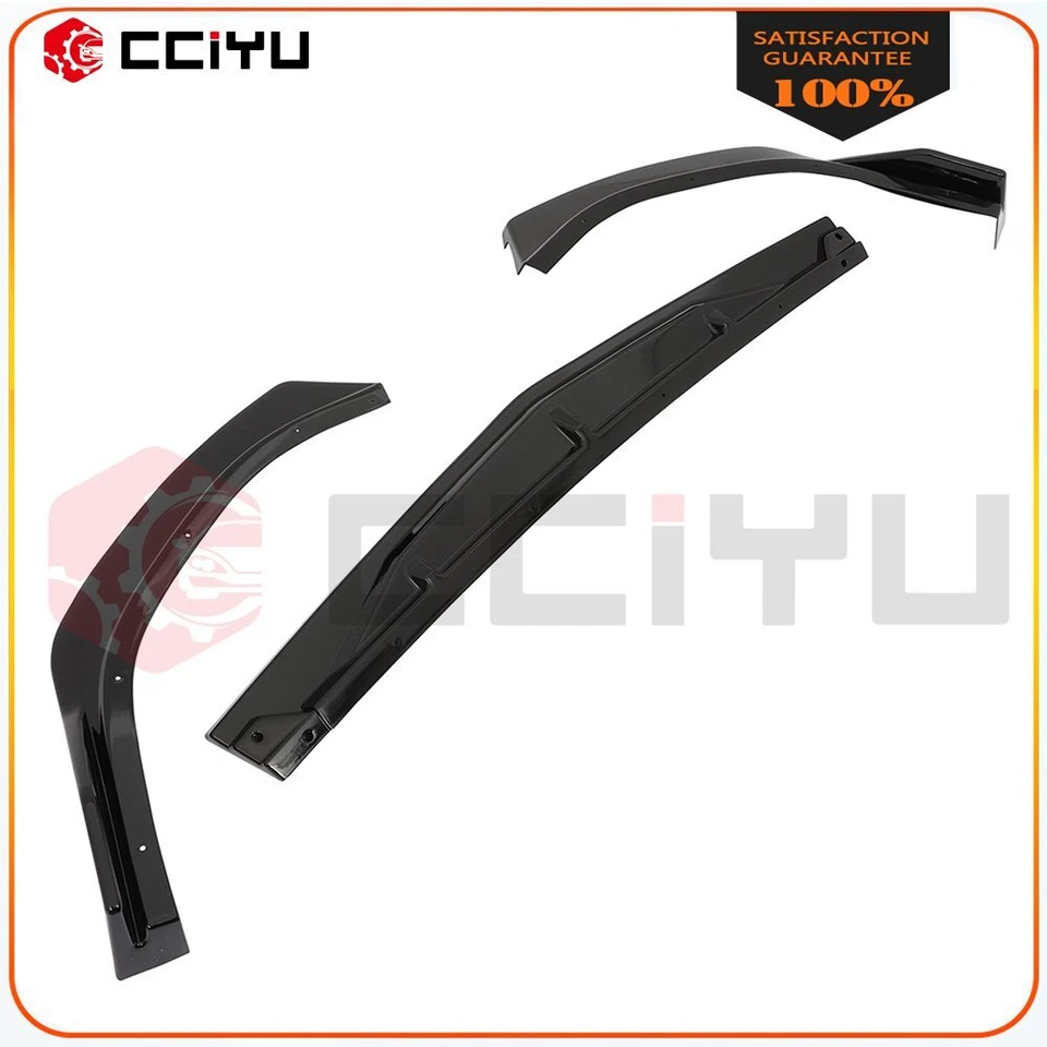 Alerón labial parachoques delantero pintado negro 3 piezas para Hyundai Sonata 2020-2021 Foto 2 de 4