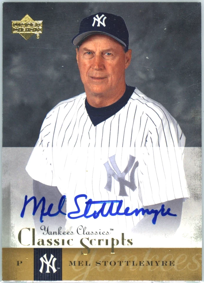 Mel Stottlemyre AUTO ❗pop1 0Higher PSA DNA 2004 UD Yankee Classic Scripts AU-46 - Image 3 of 4