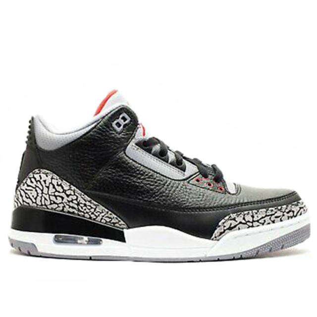 jordan retro 3 black white