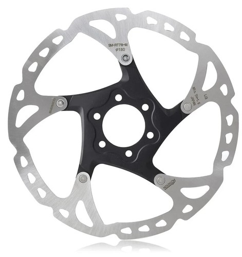 SHIMANO DEORE XT SM-RT76 6-BOLT DISC BRAKE ROTOR, 180MM, ESMRT76M2