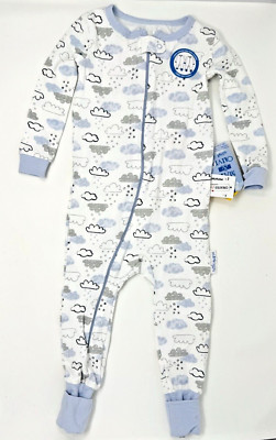 Max & Olivia Snug Fit Toddler Baby Blue Cloud Sleeper Size 24M NWT Macy's