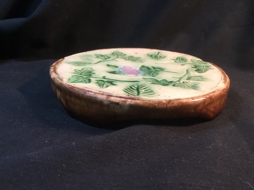 Antique English Majolica Footed Trivet Stoke-on-Trent c.1890s - Picture 4 of 13