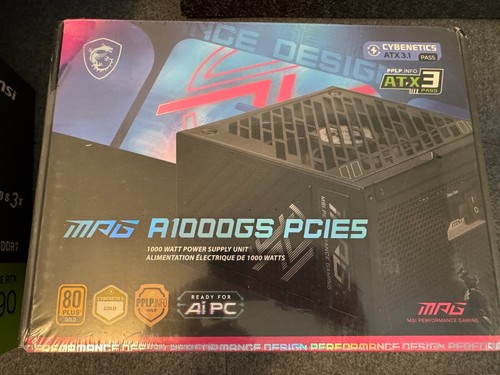 MSI MPG A1000GS PCI5 ATX3.1 80+ Gold PC computer power supply - NEW