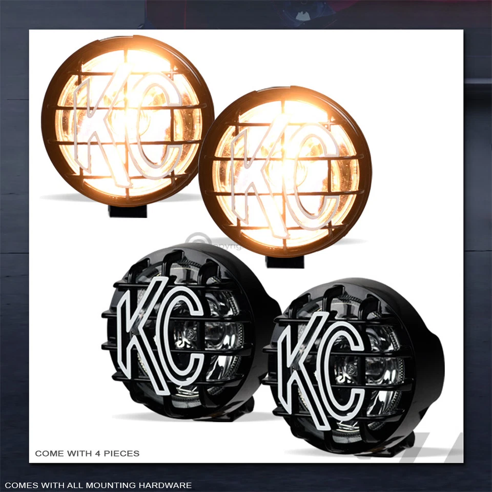 KC HiLiTES 2 Pairs 100W 6" Apollo Pro Halogen 4X4 Off-Road Spot Fog Lights G03 - Image 2 of 4
