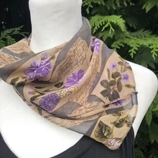 Cejon Silk Scarf Multi Color Square 20 X 20