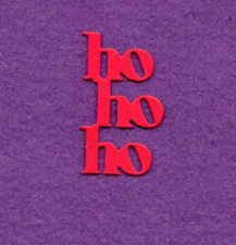 HO HO HO  6 Christmas die cuts scrapbook cards