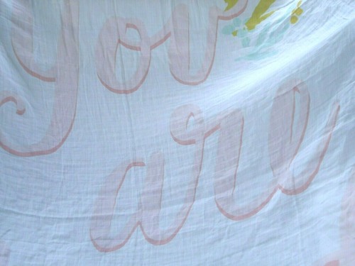 Cloud Island Infant Girl Muslin Cotton Blanket "You Are Loved" Pink Fringe NEW - Picture 2 of 8