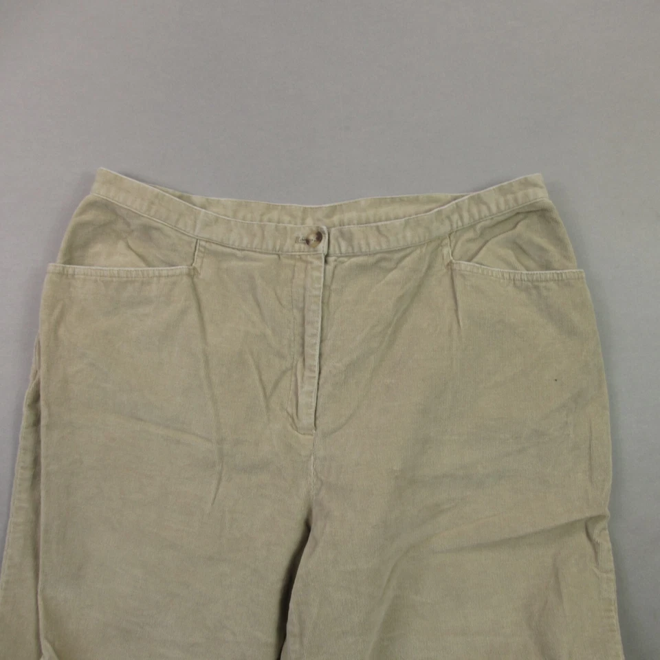 Pantalones J Jill Mujer 16 Petite Pierna Recta Recta Exterior Pana Chino Tostado Foto 2 de 4
