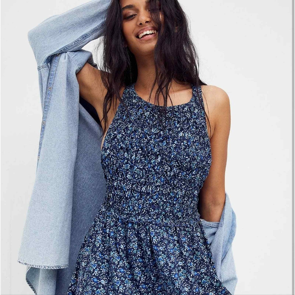 free people pyt mini dress Free people petunia mini dress size large NWT Ble