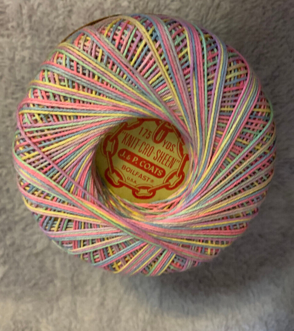 J&P Coats Mercerized Cotton Knit Cro Sheen Multicolor Crochet Thread 175 yards eBay