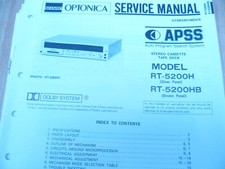 Sharp RT-5200H / RT-5200HB   Cassette Deck  ORIGINAL  Service Manual
