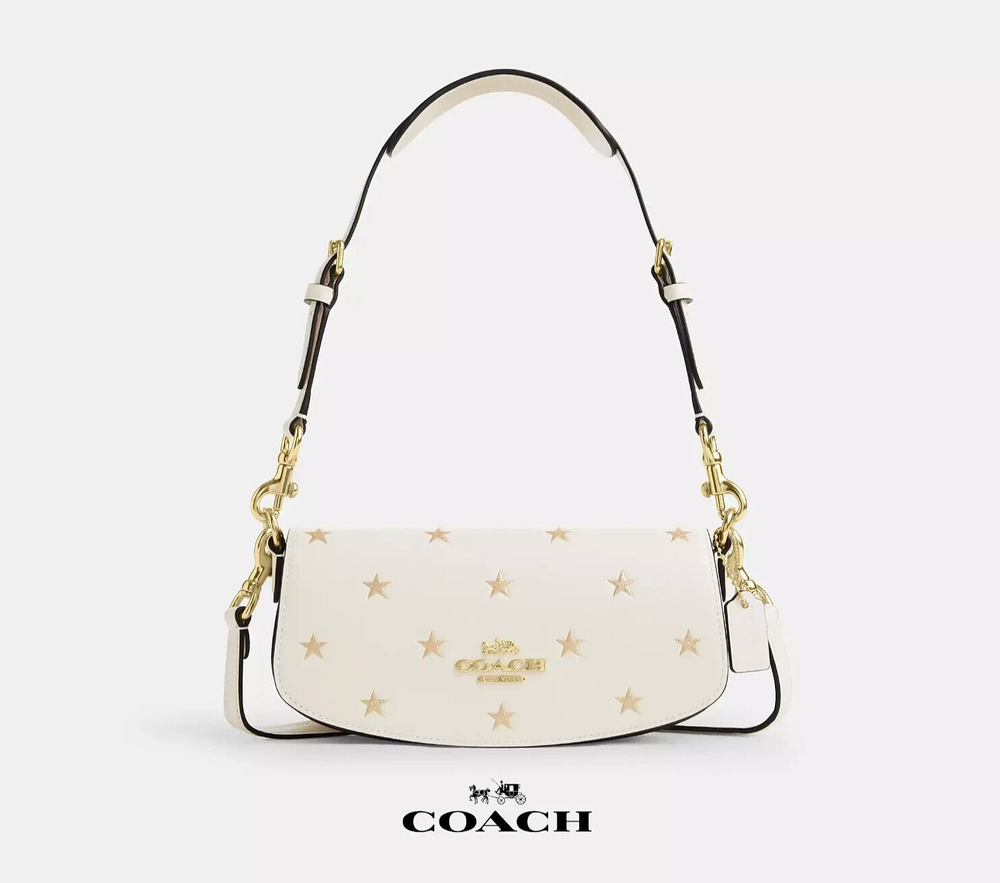 COACH Andrea 2way Small Shoulder Bag Star Print CW305 Chalk Multi New JPN