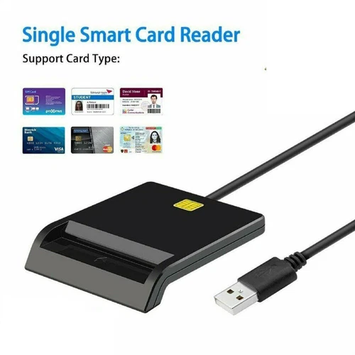 USB Chipkartenleser Kartenleser Personalausweis Lesegerät Smart Card Reader - Bild 9 von 21