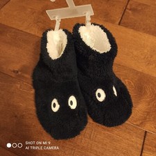 Gymboree winter home slippers dark blue color size XS 4 for kids 4yo