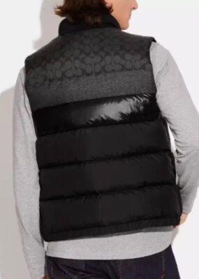 COACH Puffer Vest XS クリーム Women's TCEC Corduroy Puffer Vest | Eagle Eye Outfitters