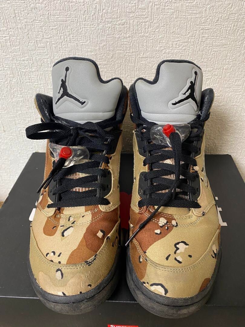 Nike x Supreme Air Jordan 5 Retro 824371 201 Sneaker Men US Nike x Supreme Air Jordan 5 Retro 824371 201 Sneaker Men US