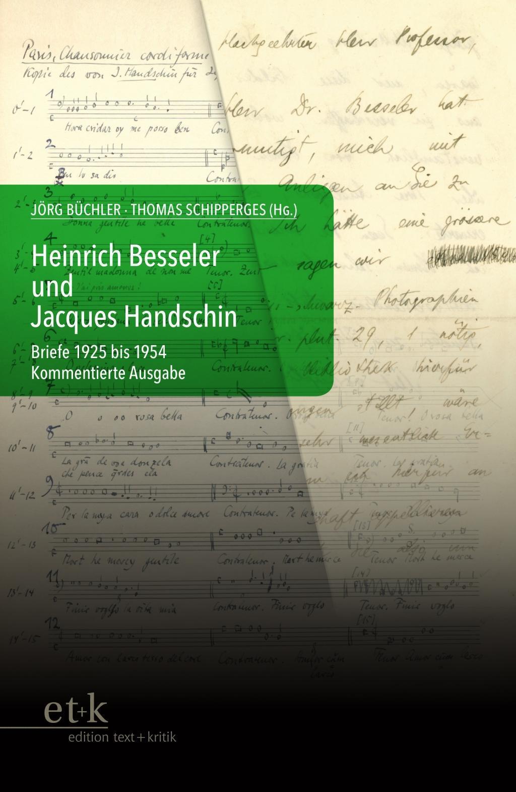 Thumbnail - Heinrich Besseler Und Jacques Handschin | Buch | 9783869166605